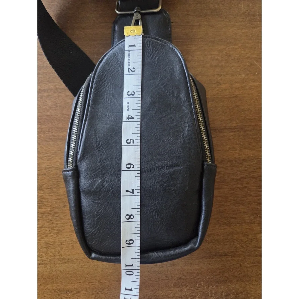 Vegan leather crossbody sarah shoulder sling bag wide strap classy cloth boho
